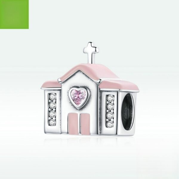 Romantic Wedding Church Diy String Ornament Accessories Cross 925 Silver Bead