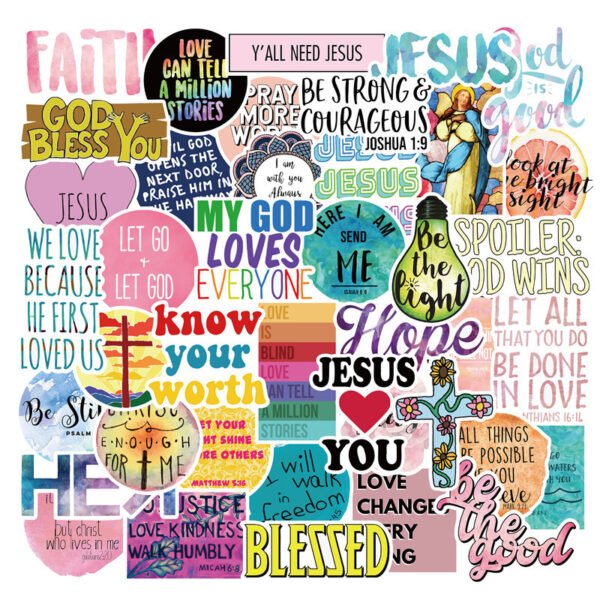Faith Quotes Stickers Trolley Box Stickers