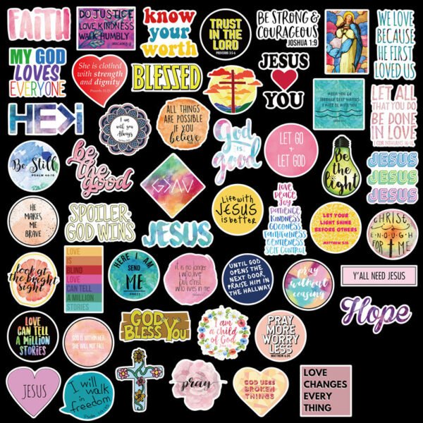 Faith Quotes Stickers Trolley Box Stickers