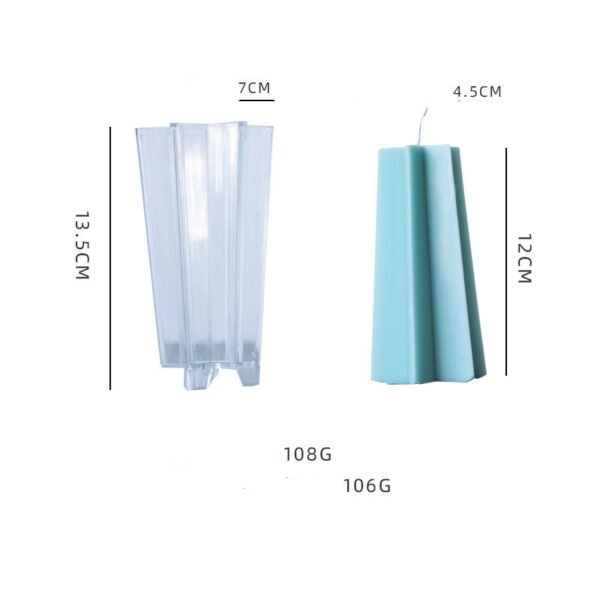 Spot Cross-Border Hot Sale Flower-Shaped Acrylic Church Head Cross Square Twill Four-Leaf Clover Twill Candle Mold