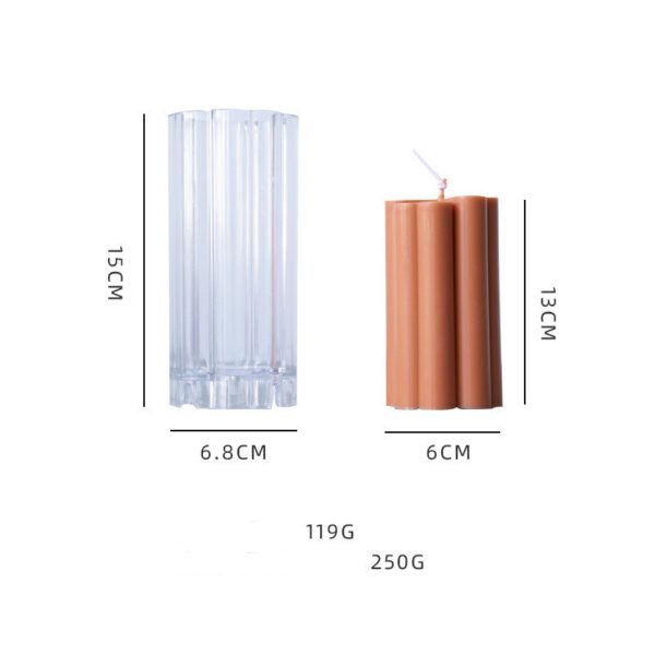 Spot Cross-Border Hot Sale Flower-Shaped Acrylic Church Head Cross Square Twill Four-Leaf Clover Twill Candle Mold