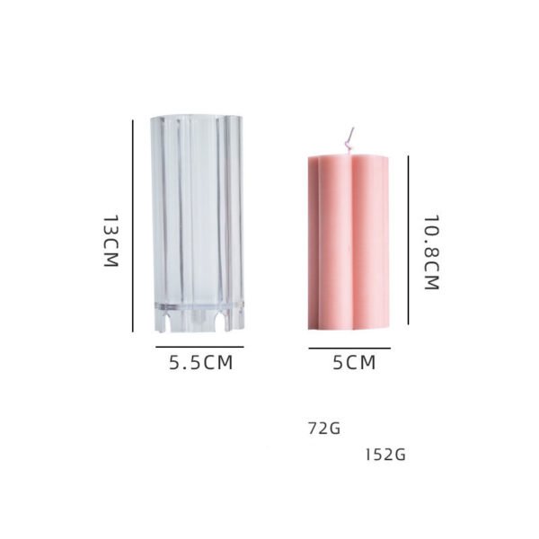 Spot Cross-Border Hot Sale Flower-Shaped Acrylic Church Head Cross Square Twill Four-Leaf Clover Twill Candle Mold