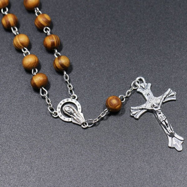 Wooden Beads Cross Catholic Rosary Rosary Bracelet