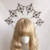 Wheat Ear Cross Feather Church Pope Golden Hair Ornament
