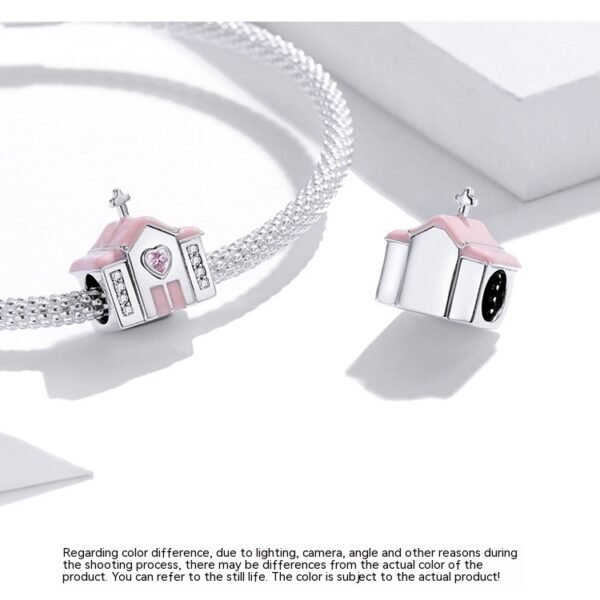 Romantic Wedding Church Diy String Ornament Accessories Cross 925 Silver Bead