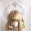 Wheat Ear Cross Feather Church Pope Golden Hair Ornament
