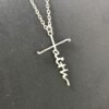 Stainless steel faith letter pendant necklace