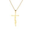 Stainless Steel Faith Necklace Faith English Name Special Symbol