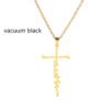Stainless Steel Faith Necklace Faith English Name Special Symbol