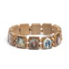 Natural Wooden Catholic Jewelry Faith Rosary Bracelet