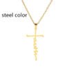 Stainless Steel Faith Necklace Faith English Name Special Symbol