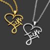Stainless Steel AMAZING GRACE Necklace Faith