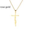 Stainless Steel Faith Necklace Faith English Name Special Symbol